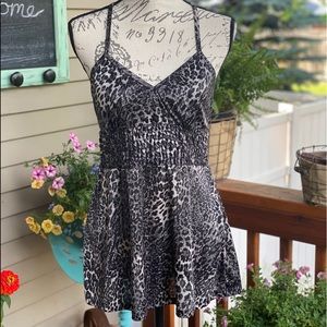 💋Sexy Silky Animal Print Dressy Tank Top L